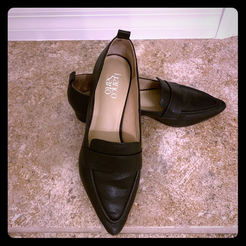 Franco Sarto black loafers.